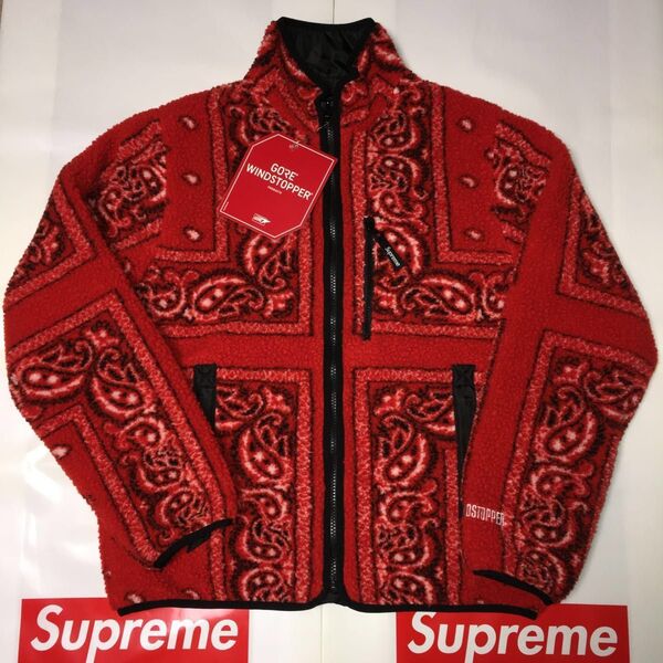 supreme reversible bandana fleece jacket S バンダナフリースジャケット シュプリーム