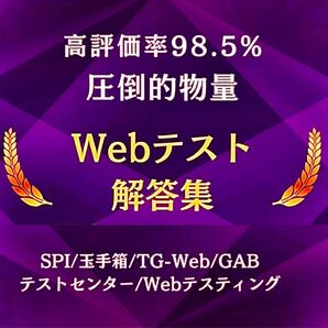 Webテスト解答集 26卒 【プレミア版】即日対応