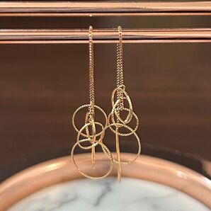 18K ゴールド アメリカンピアス