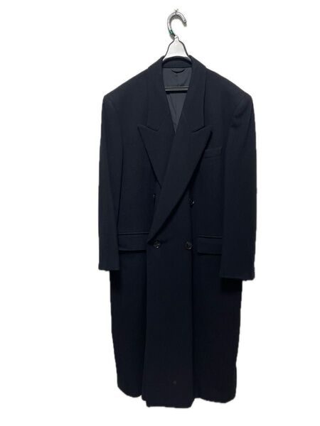 格安!LANVIN ビンテージ ウール チェスターコート ロングコート 黒