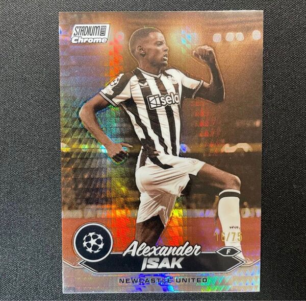75枚限定 2023-24 Topps アレクサンデル・イサク ニューカッスル Stadium Club Newcastle