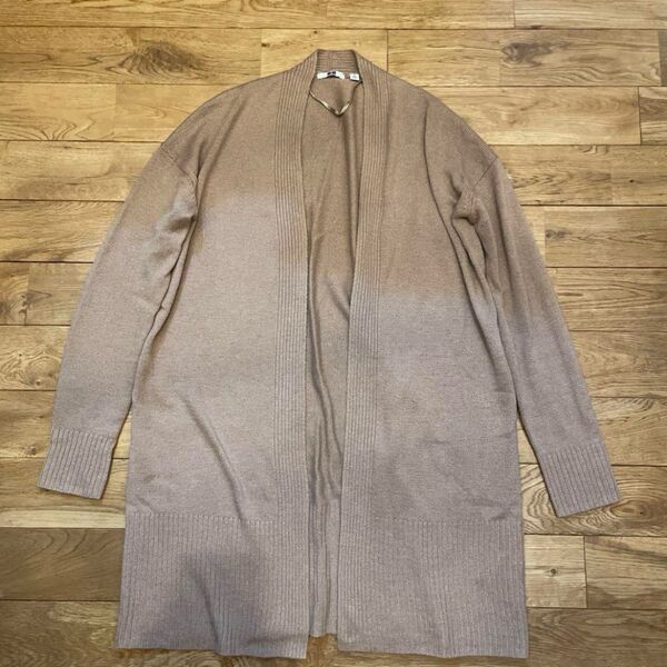 ユニクロ ロングニットウールカシミアカーディガン M