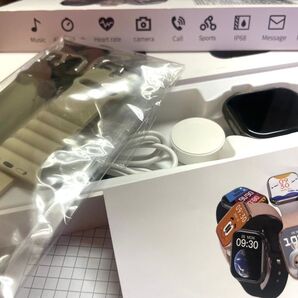 LINE受信ok。スマートウォッチ 本体 充電ケーブル 交換用バンド2本