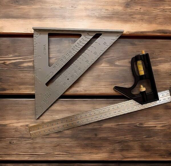 【超お得】2点セット スコヤ 丸のこガイド 三角 定規 丸鋸 丸ノコ 木工 水平 DIY