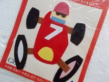 80s 昭和 レトロ クロバー アップリケ Ｆ1 車 ゴーカート ワッペン/パッチ かわいい キャラクター ポップ ファンシー 手芸 273_画像5