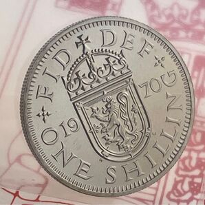 完全未使用 イギリス 1シリング白銅貨 1970 スコットランド プルーフコイン