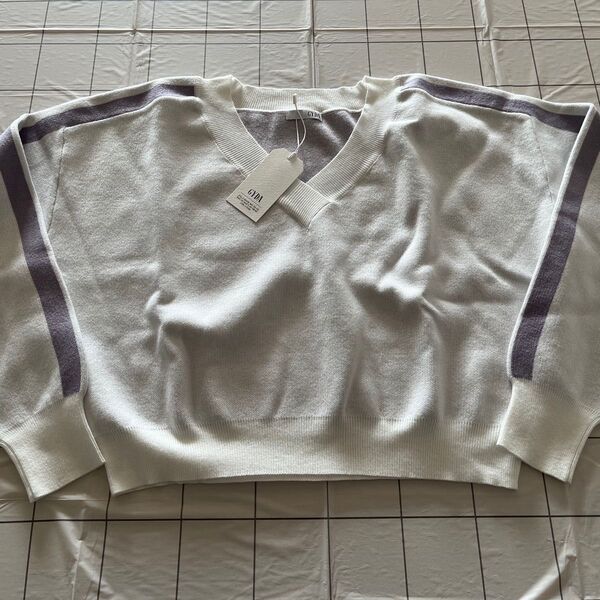 GYDA Vネック2ラインショートKT TOPS ニット Vネック 長袖
