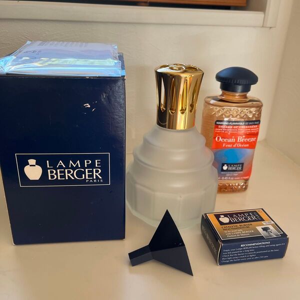 未使用 ランプベルジェ スターターキット オイルセット オーシャン ベル フロスト アロマランプ LAMPE BERGER スノウ