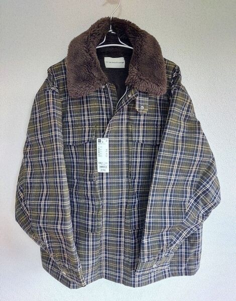 新品!~GU × beautiful people~ タグ women表記 チェックボアブルゾン XXL ジャケット 大きいサイズ