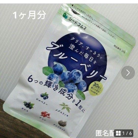 ブルーベリー 1ヶ月分 サプリメント 眼精疲労 乾燥 潤い