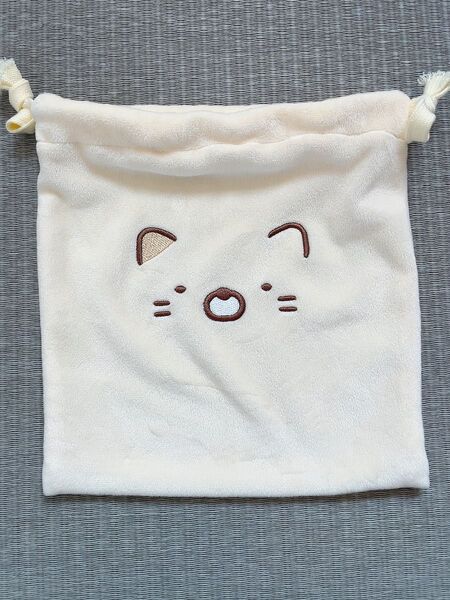 すみっコぐらし ねこ ふわふわポーチ 巾着