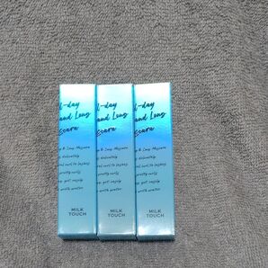 MILK TOUCH ミルクタッチ オールデイスキニー&ロングカールマスカラ ブラック お湯落ちマスカラ 3本セット