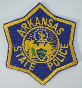 ☆04G■アメリカンポリス　ワッペン　ARKANSAS　STATE　POLICE アーカンソー州警察■未使用