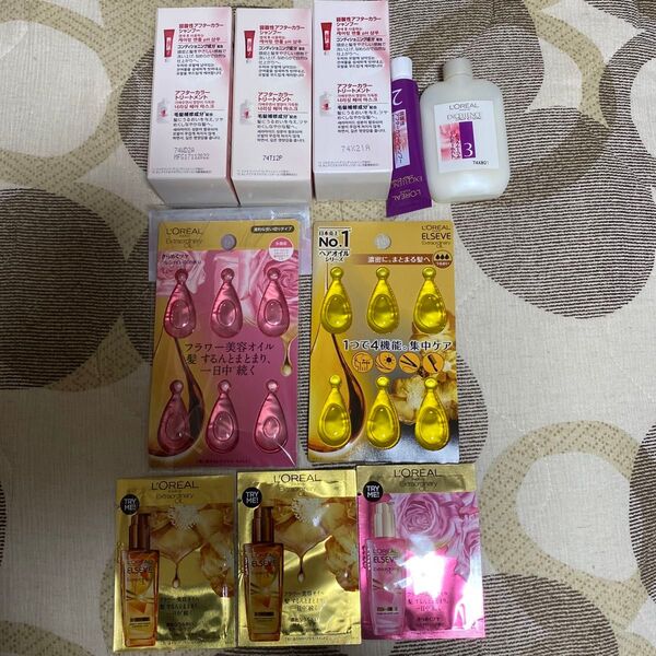 ロレアルパリ アフターシャンプー&トリートメント4セット・ヘアオイル セット