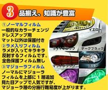 【Ｎ－ＳＴＹＬＥ】延長可！カーライトレンズフィルム30ｃｍ×3ｍライトブルー　ヘッドライト、テールライトフィルム　自動車_画像7