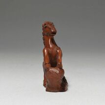 根付 馬 柘植 木彫品 木製 彫刻品 現品お渡し 0707-4-16_画像2