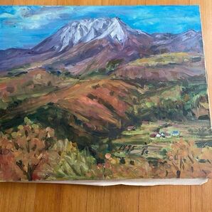 真作 油彩画 鳥取県 大山 F8号 1号8万2千円の画家