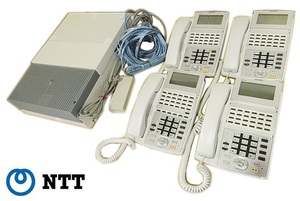 NTT ビジネスフォン　ネットコミュニティシステムαNX タイプM-「E1」　電話機4台、主装置1台