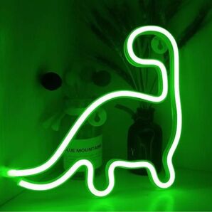 ネオンライト LED 恐竜 グリーン 飾り インテリア 看板 インスタ映え 子供部屋 男の子 照明 かわいい 店舗
