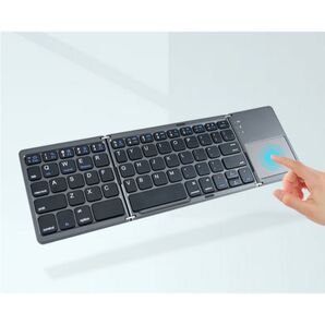 ワイヤレスキーボード 折りたたみ式Bluetooth ブラック
