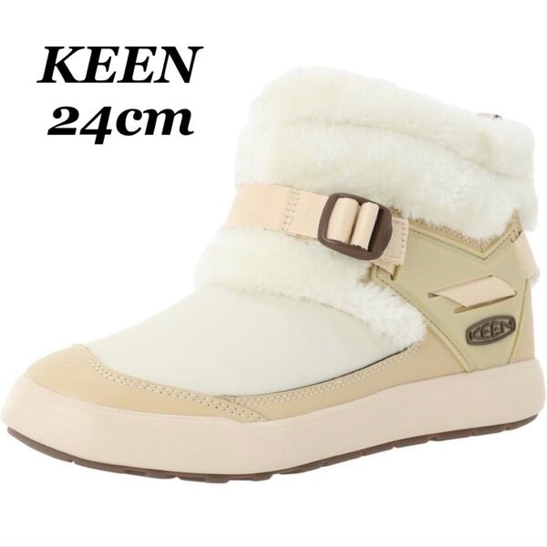KEEN スノーブーツ HOODROMEO MINI レディース 24cm ホワイト フッドロメオ ミニ