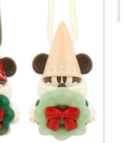 リルリンリン ディズニー カプセルトイ 新品未使用 未開封 クリスマス グッズ ベージュ 緑 リース