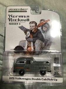 送料込 GreenLight グリーンマシーン 1/64 Norman Rockwell 1978 Volkswagen Double Cab Pick-Up グリーンライト ワーゲン ダブルキャブ