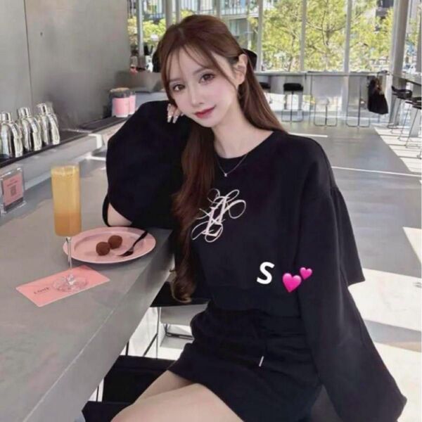 ルミニョン Lumignon LL logo sweat set up ブラック S Mもあります