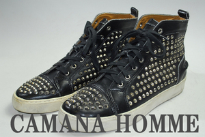 厳選！海外買い付け！DS8441★最高傑作！名作★名品★高級革！CABANAHOMME/カバナオム★7ホール/ストレート/黒白/HI/レザー/24㎝