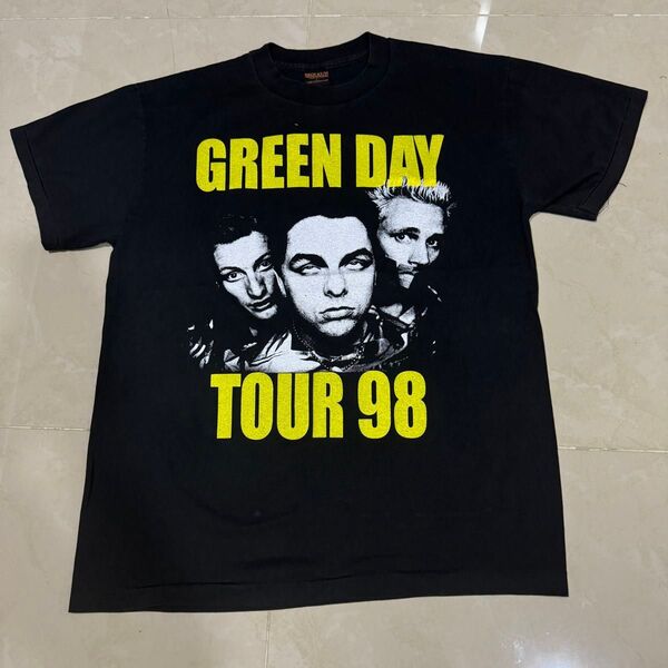 美品L★USA製BROOCKUM★グリーンデイ★98年ツアーTシャツ★GREENDAY★シングルステッチ★バンドT★ロック