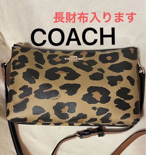 COACH コーチ 38393 稀少 ショルダーバッグ 斜め掛け 斜めかけ クロスボディ レオパードヒョウ柄 アニマル柄