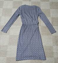 20作新品US2号/JP9号ダイアンフォンファステンバーグDiane von Furstenberg　Karis Geo Print Long Sleeve Faux Wrap Silk Dress_画像9