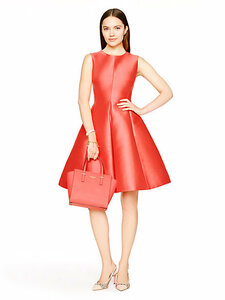 Новая бесплатная доставка US0/JP7 ~ 9 Kate Spade New York Heritage Fit and Flare Dress Geranium Kate New York Dress