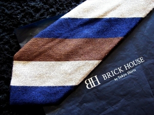 0^o^0ocl★cw0645美品【ウール】ブリックハウス「BRICK　ＨＯＵＳＥ」・ネクタイ