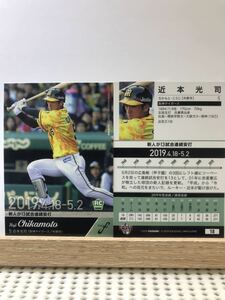 2019BBM FUSION 近本光司 18 rookie レギュラーカード　画像表裏　※同梱可　注意事項必読