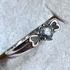 silver刻印*ブルーの石 アクアマリン?トパーズ?リング ヴィンテージ 天然石