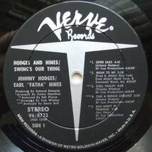 ◆ JOHNNY HODGES - EARL HINES / Swing ' s Our Thing ◆ Verve V6-8732 (MGM:dg) ◆ V_画像3