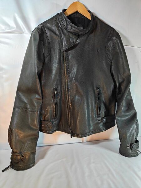 【美品】EMPORIO ARMANI アルマーニ 高級ダブルライダーズジャケット