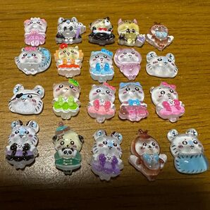 ちいかわ デコレーション パーツ ネイルパーツ ネイルアート 20個セット ハチワレ モモンガ カブトムシ うさぎ