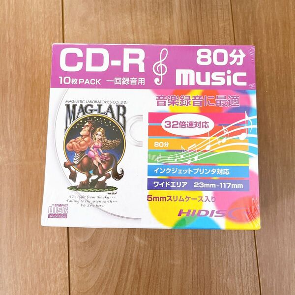 HIDISC CD-R 音楽用 80分 32倍速対応 10枚 CDR80ZZSBV300 5mmSlimケース入り ホワイト