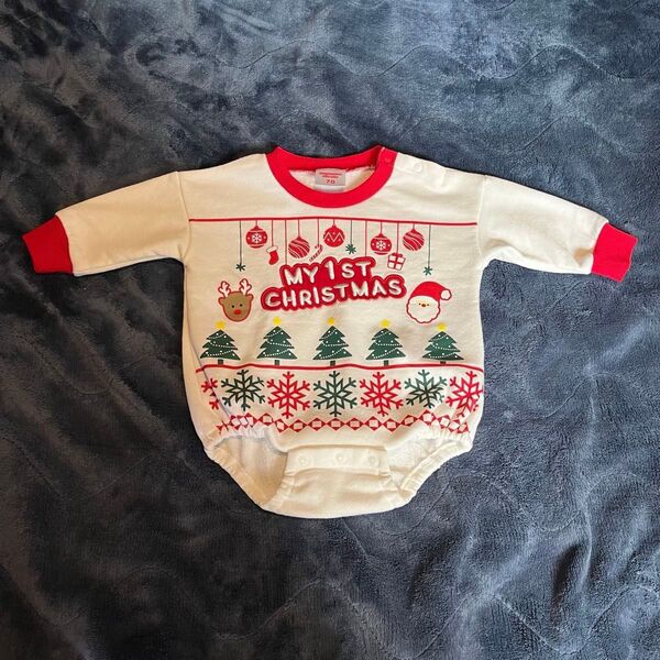 ロンパース ベビー服 クリスマス 70 サンタクロース 赤ちゃん
