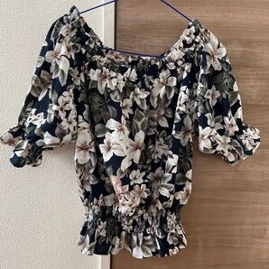 トップス オフショル 花柄