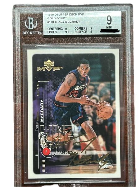 Tracy McGrady BGS 9 UPPER DECK MVP GOLD SCRIPT /100