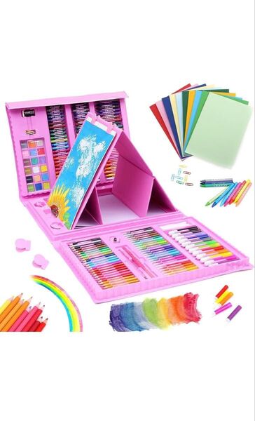 お絵かきセット アートセット【色鉛筆 クレヨン 水性ペン 208ピース】塗り絵 プレゼント
