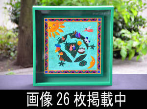 Art hand Auction 小泽真澄, 丙烯酸纤维, 原画, 相框背面有图片, 签名的, 38厘米 x 38厘米, 26 张图像, 保证真实性, 条件非常好, 绘画, 油画, 自然, 山水画