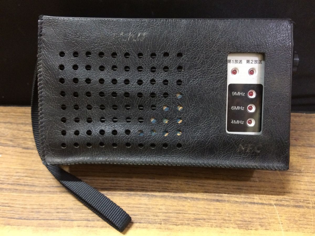 NEC NT-802 AM/SW（2バンド） 8石トランジスターラジオ 1976年式 【NEC純正黒革ケース付】 - ぱれっとストア ◎  Palette Store