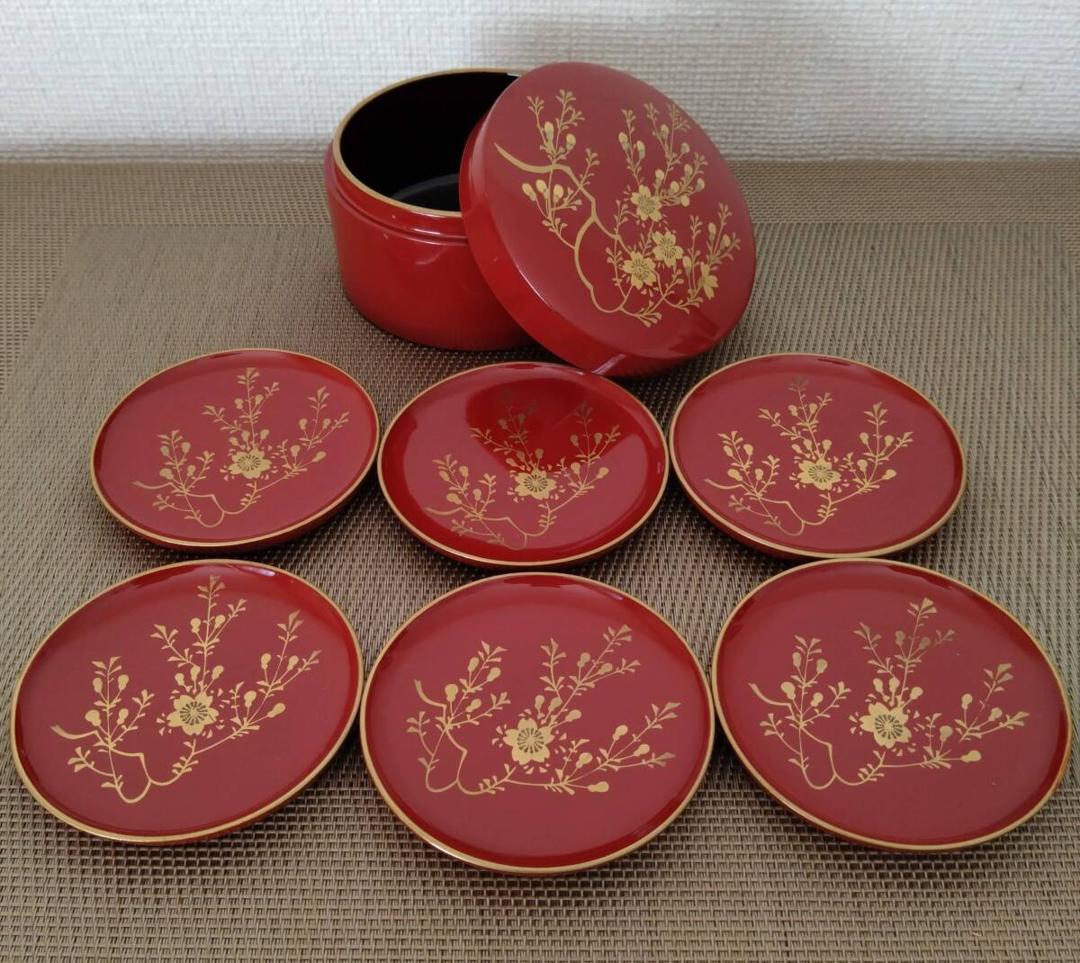 Yahoo!オークション -「象彦 銘々皿」(菓子器、喰籠) (漆芸)の Yahoo!オークション -「象彦 銘々皿」(菓子器、喰籠) (漆芸)の