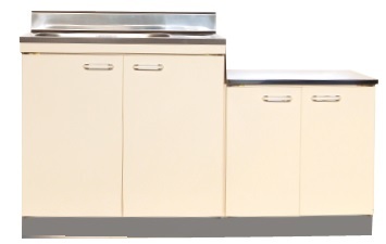 【ライフ住器】OKF-120L 公団型流し台 1200×550 アイボリー【日本製】