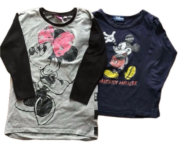 Tシャツ 長袖Tシャツ 130 ミッキー ミニー ディズニー