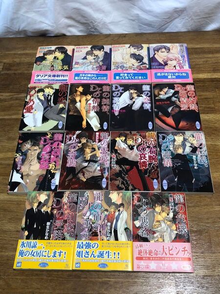 樹生かなめ 龍シリーズ11冊他 限りなくシリーズ3冊他 計15冊セット 文庫本 BL 講談社X文庫 ダリア文庫